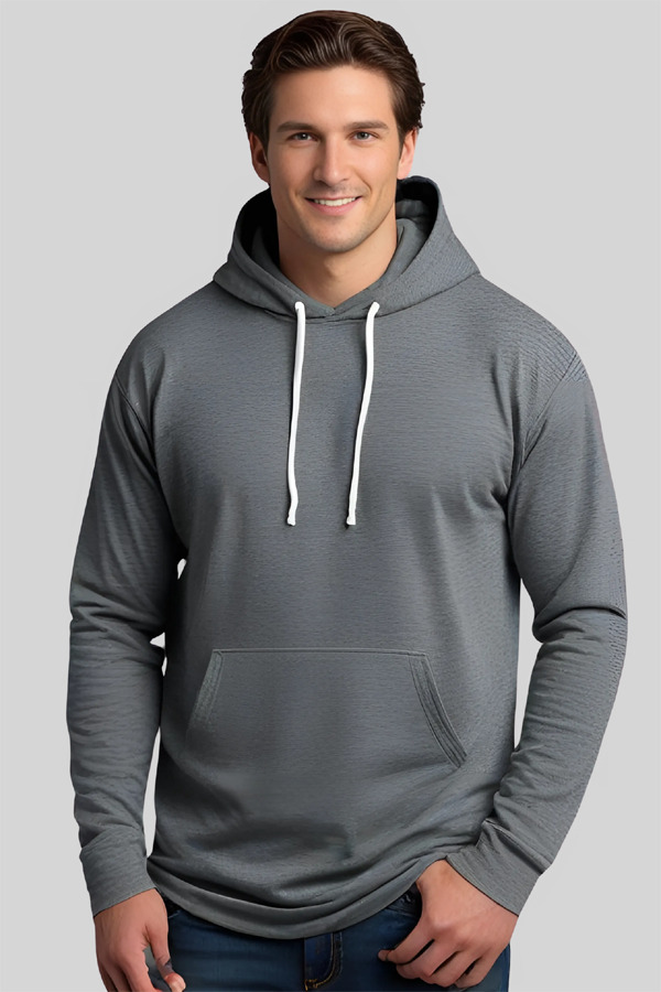 4335TB | Adult 4.3 Ounces Tri-Blend Single Jersey Long Sleeve Hood