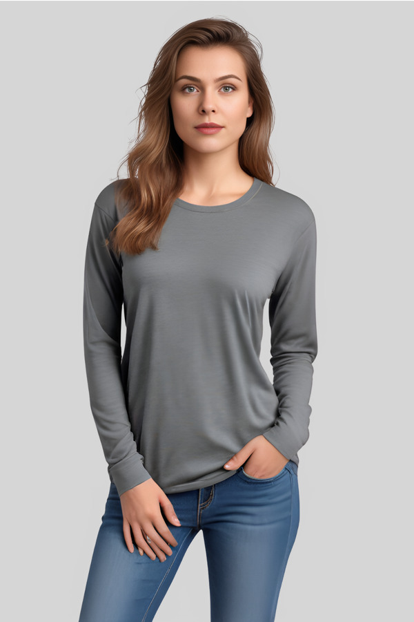 5330W | Women 5.3 Ounces Single Jersey Long Sleeve Crew Neck T-Shirt