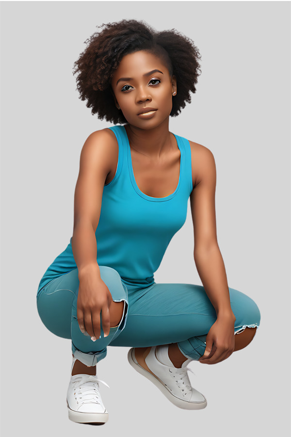 5312W | Women 5.3 Ounces Single Jersey Scoop Neck Tank Top