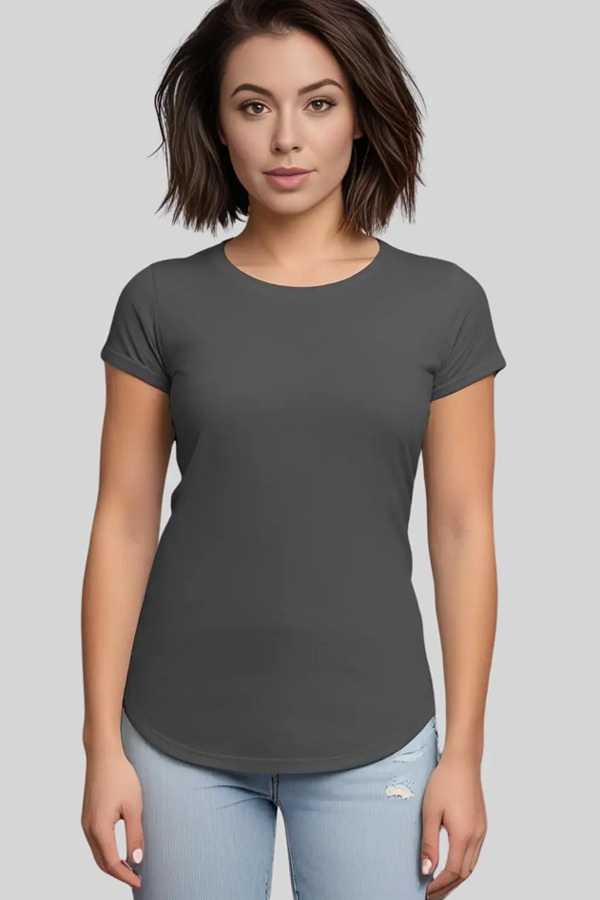 5320WRB | Women 5.3 Ounces Single Jersey Round Bottom Short Sleeve Crew Neck T-Shirt