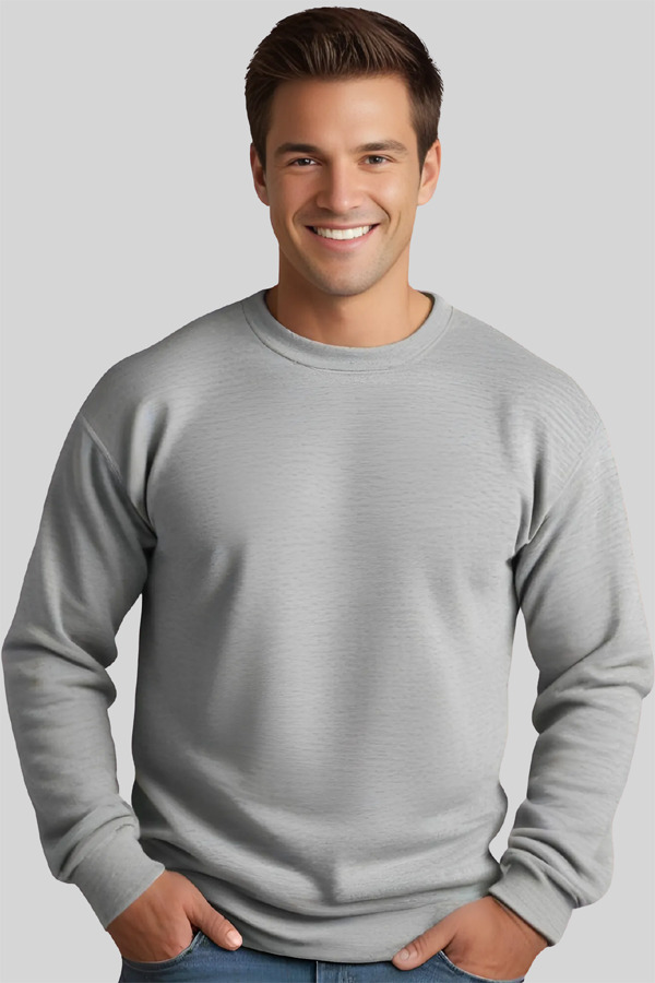 7550TB | Adult 7.5 Ounces Tri-Blend Fleece Crew Neck Sweat Shirt