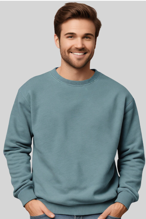 8050PD | Adult 8.0 Ounces Premium Fleece Pigment Dyed Crew Neck Sweat Shirt