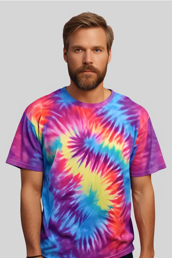 5320TD | Adult 5.3 Ounces Single Jersey Tie Dyed Short Sleeve Crew Neck T-Shirt