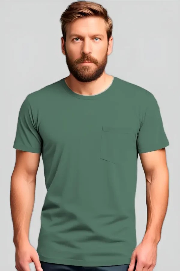 5320PK | Adult 5.3 Ounces Single Jersey Pocket Short Sleeve Crew Neck T-Shirt