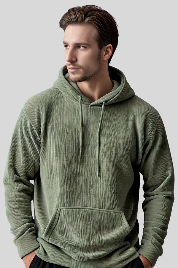 9052CD | Adult 9.0 Ounces Corded Fleece Pullover Hoodie