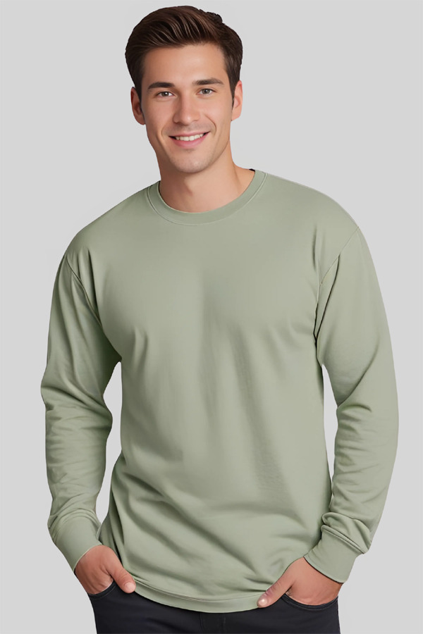 5330GW | Adult 5.3 Ounces Single Jersey Garment Wash Long Sleeve Crew Neck T-Shirt